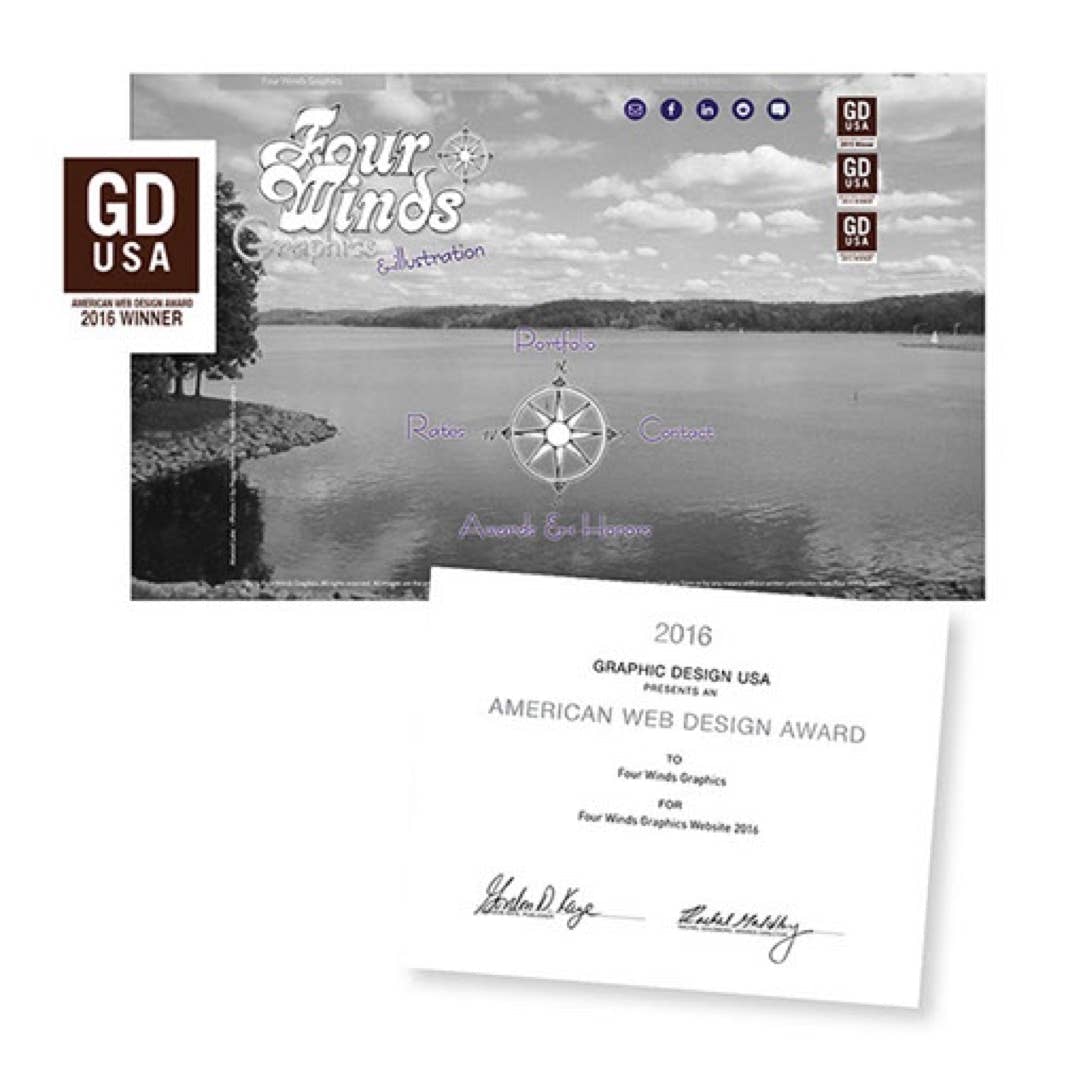 Four Winds Graphics Website Design Award